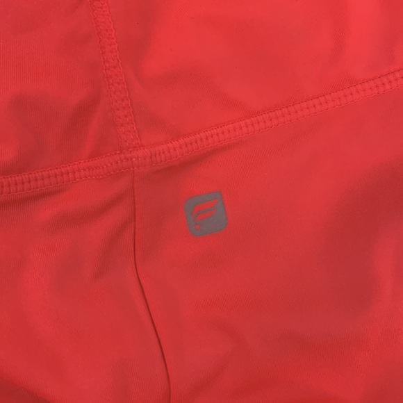 Fabletics Crop Pants Size XL Bright Coral pink Stretchy Lounge Comfort - Picture 9 of 13